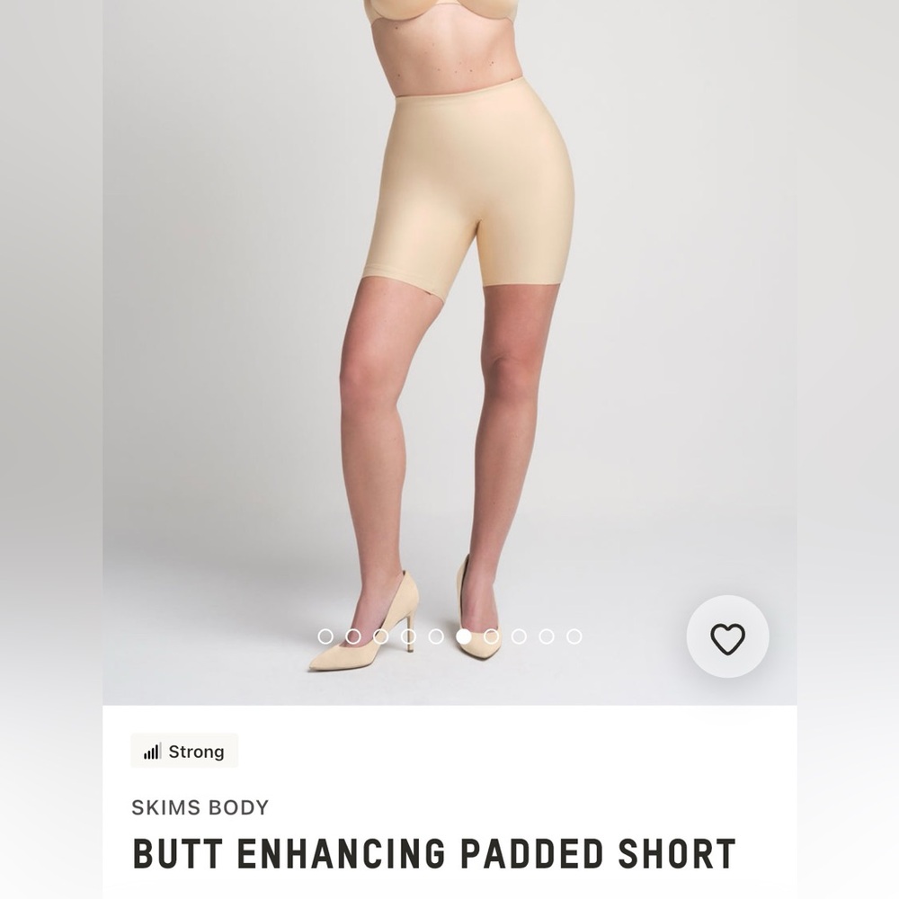 SKIMS Butt Enhancing Padded Short in Nude/Cream